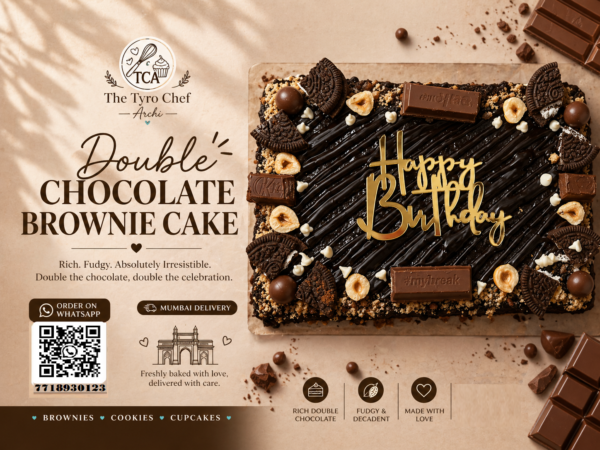 Double Chocolate Brownie Cake