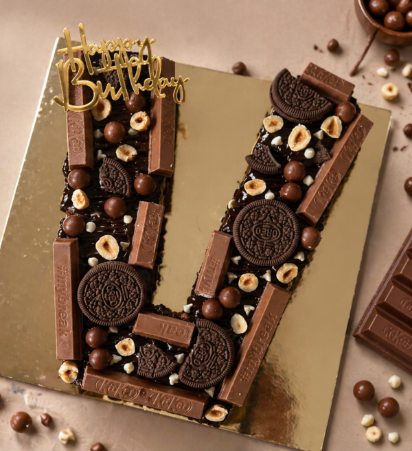 Monogram Brownie Cake